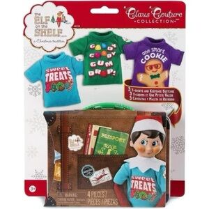 NWT Elf on the Shelf Claus Couture Collection Sweet Treats Graphic Tee 3 Pack